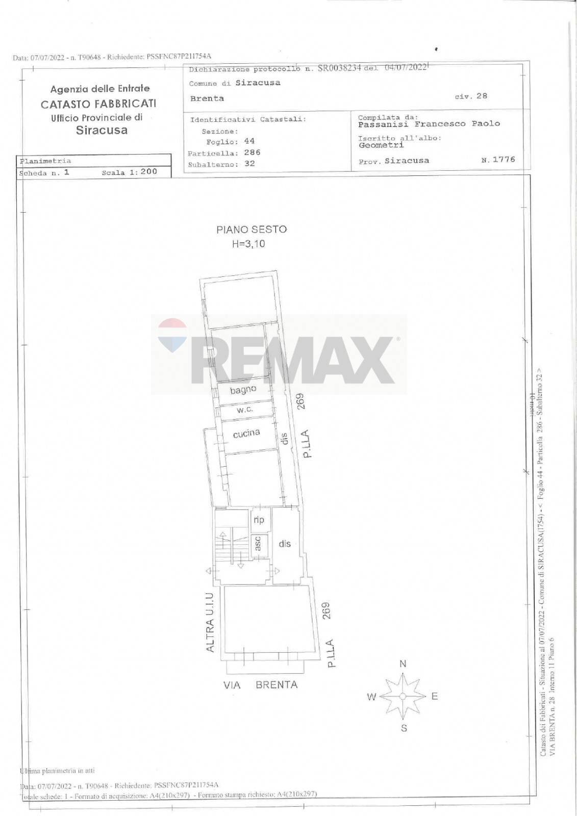 Pianta 2D - Appartamento Via Brenta
 
28, Siracusa - planimetria 1