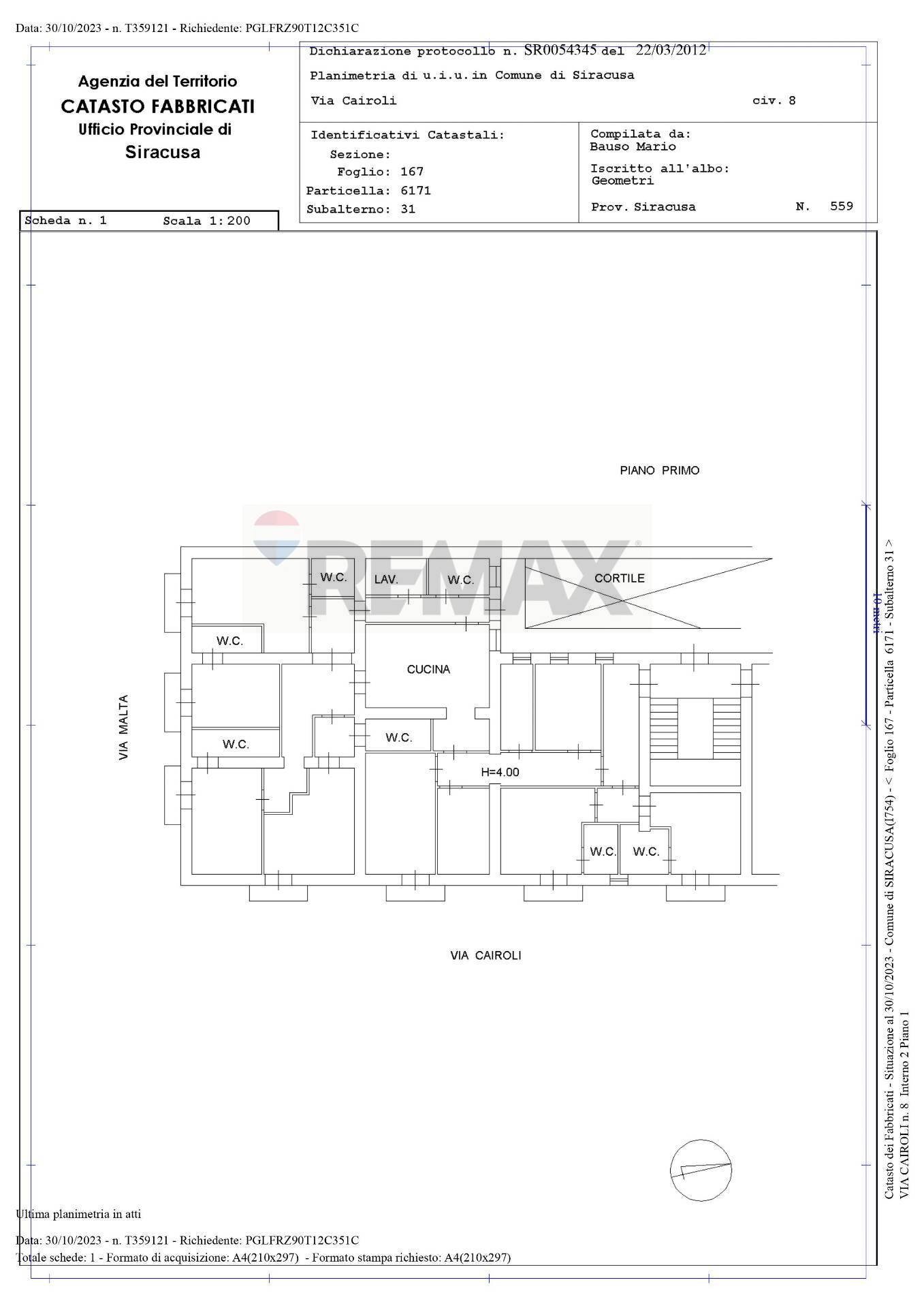 Pianta 2D - Apartment Via Cairoli
 
8, Siracusa - floor plans 1