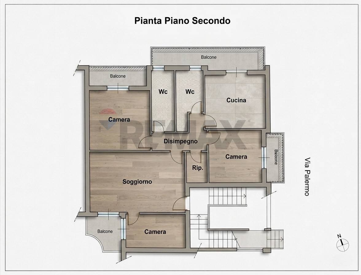 Pianta 2D - Appartamento Via Palermo
 
59, Pachino - planimetria 1