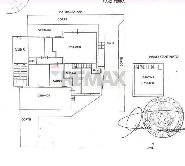 Pianta 2D - Casa semi indipendente Via Giarratana
 
3, Siracusa - planimetria 1