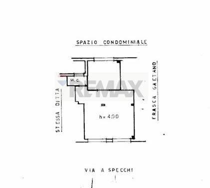 Pianta 2D - Locale Commerciale via Alessandro Specchi
 
54-52, Siracusa - planimetria 1