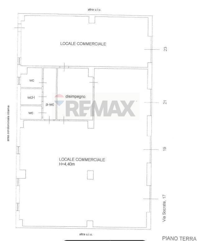 Pianta 2D - Locale Commerciale via Socrate
 
19, Siracusa - planimetria 1