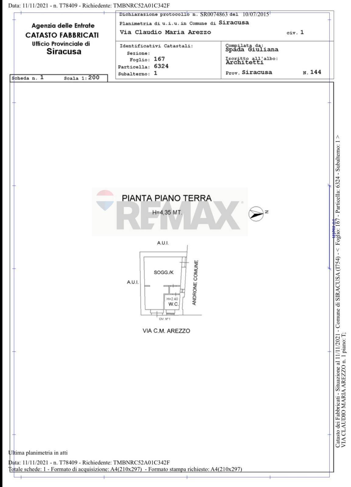 Pianta 2D - Two-room apartment C.M. AREZZO
 
1, Siracusa - floor plans 1