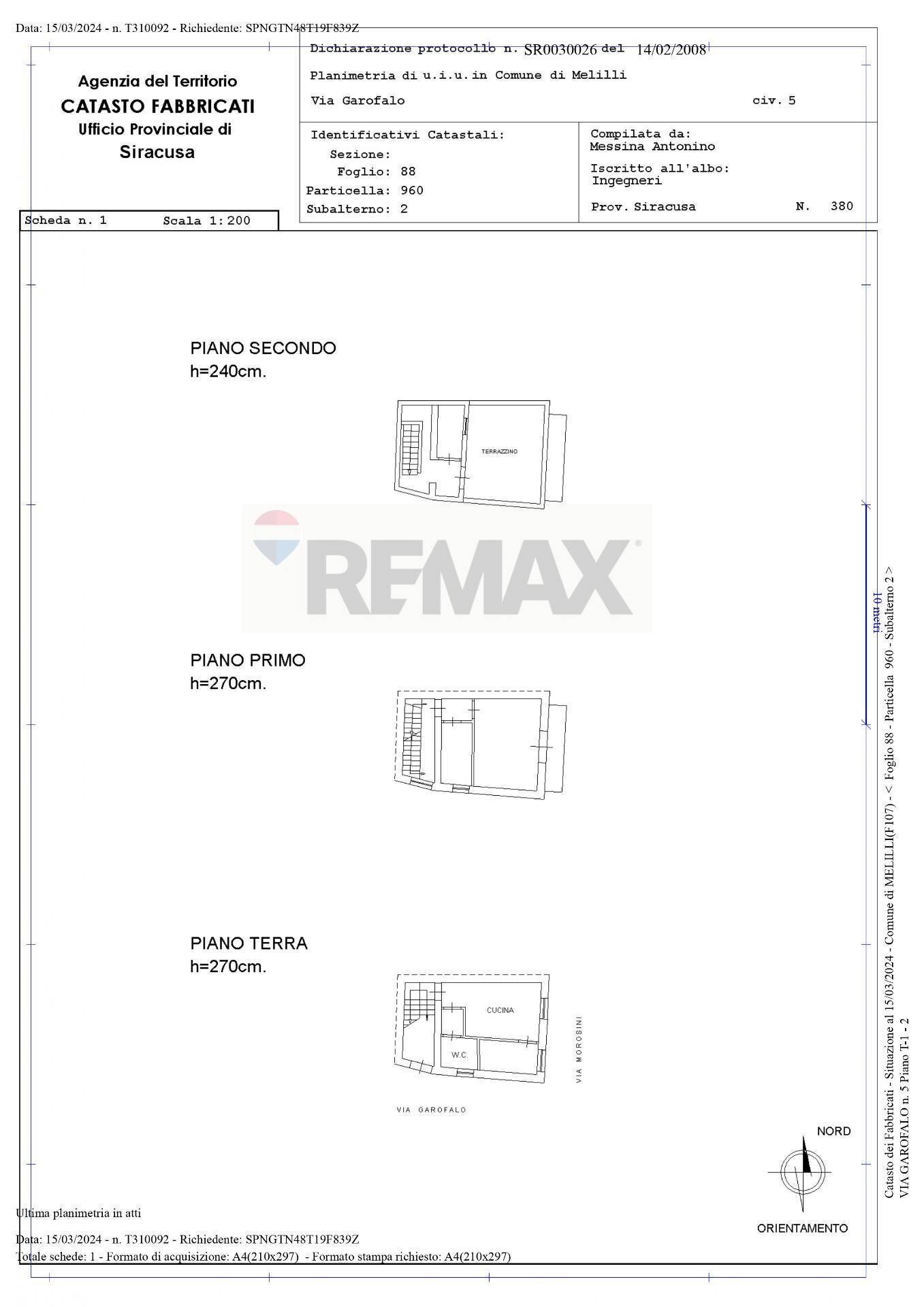 Pianta 2D - Independent house via garofalo
 
5, Melilli - floor plans 1