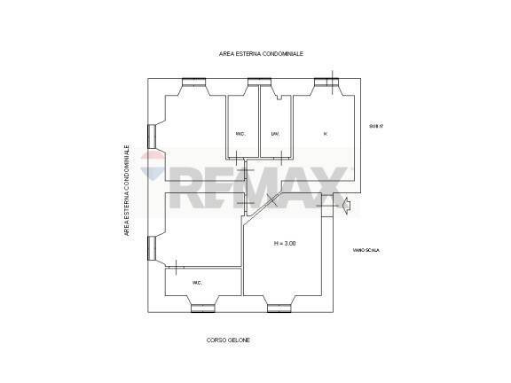 Pianta 2D - Appartamento Corso Gelone
 
116, Siracusa - planimetria 1