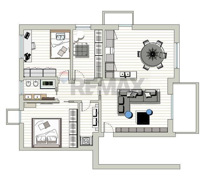 Pianta 2D - Four-room apartment Via Divisione Acqui
 
5, Almè - floor plans 1
