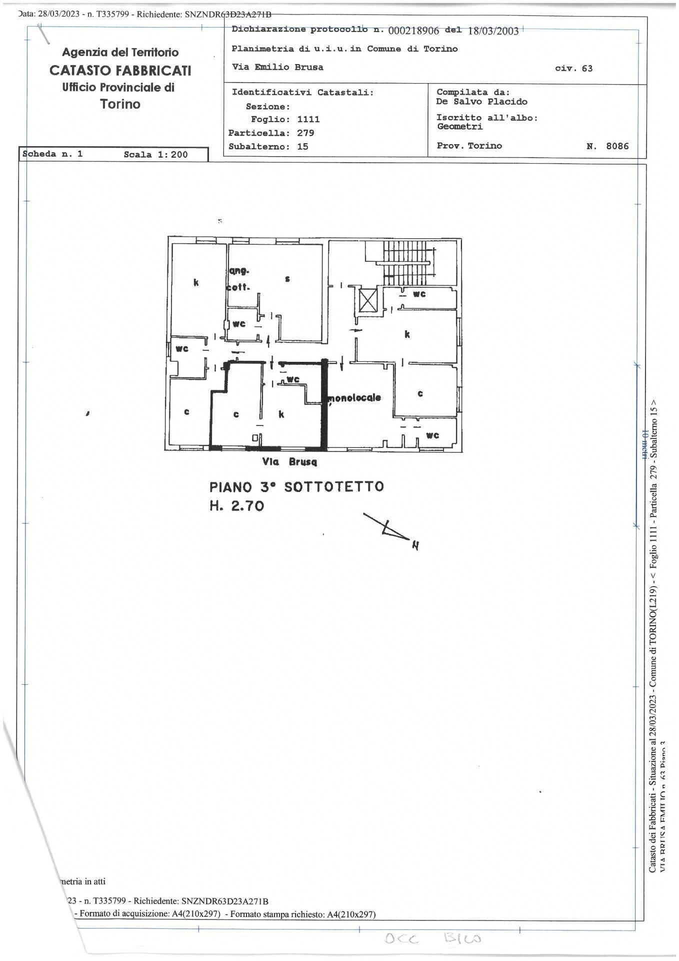 Foto 19 - Attic via Brusa
 
63, Torino - floor plans 1