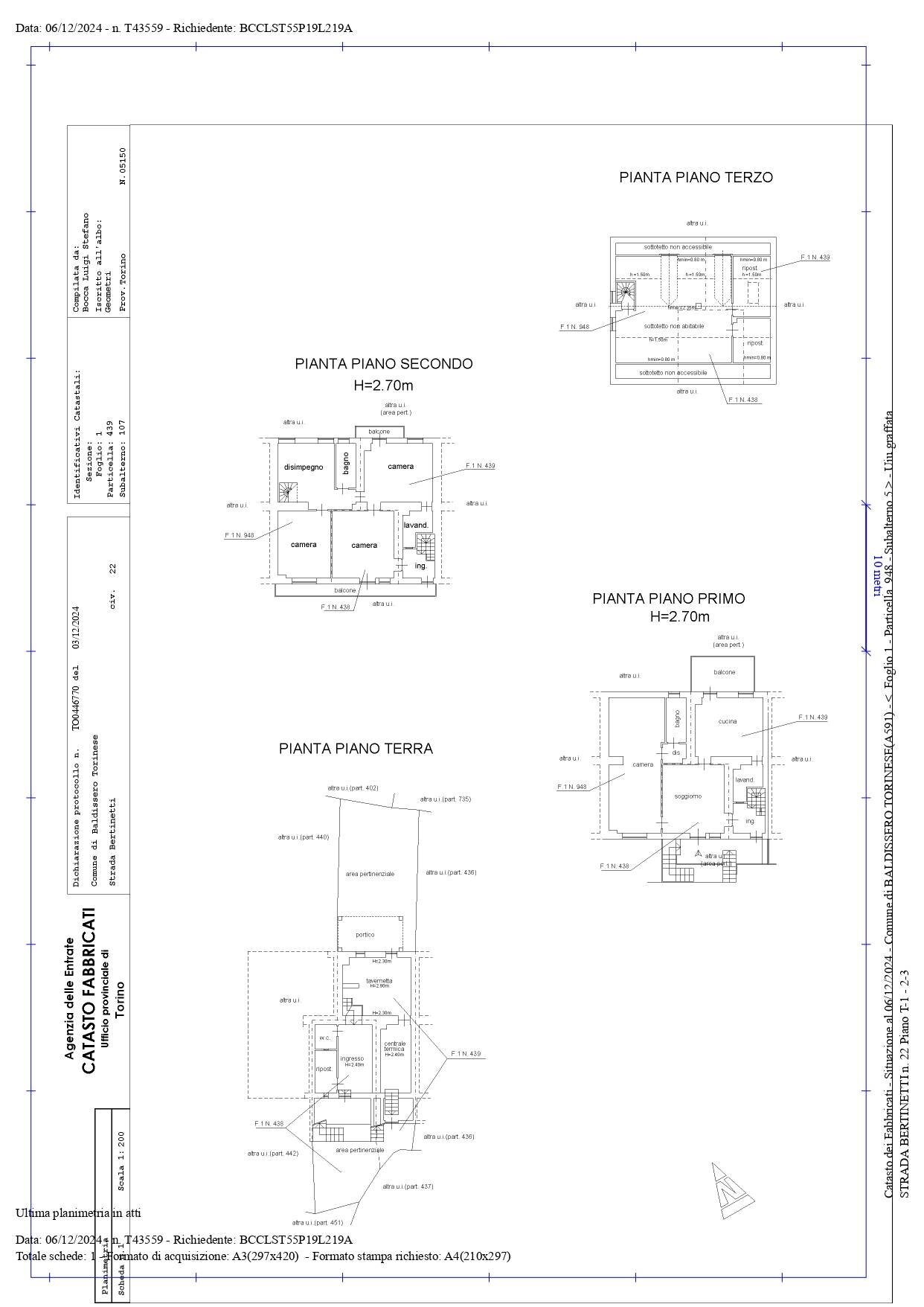 Foto 28 - Casa indipendente strada Bertinetti
 
22, Baldissero Torinese - planimetria 1