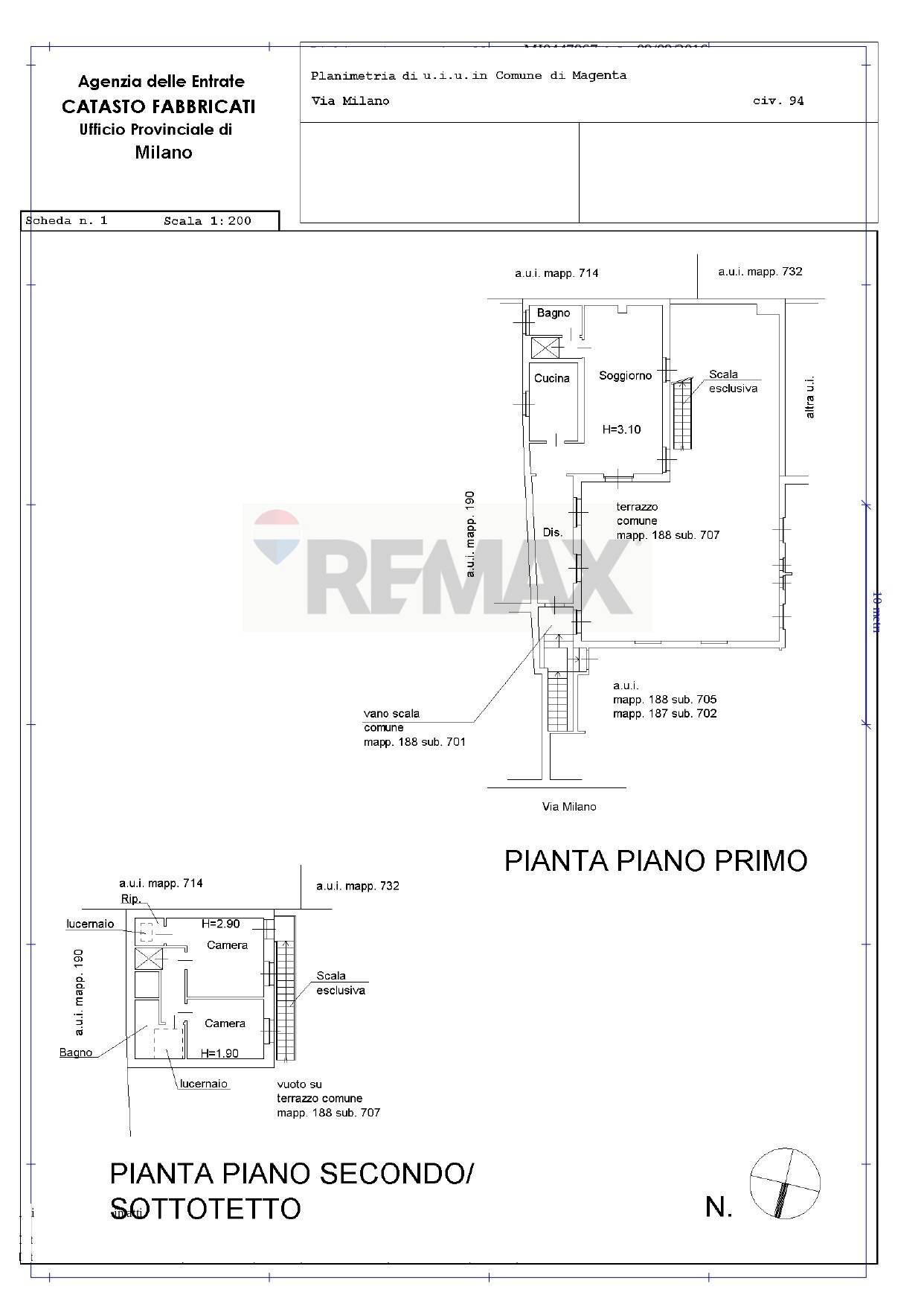 Pianta 2D - Casa indipendente via Milano
 
90794, Magenta - planimetria 1