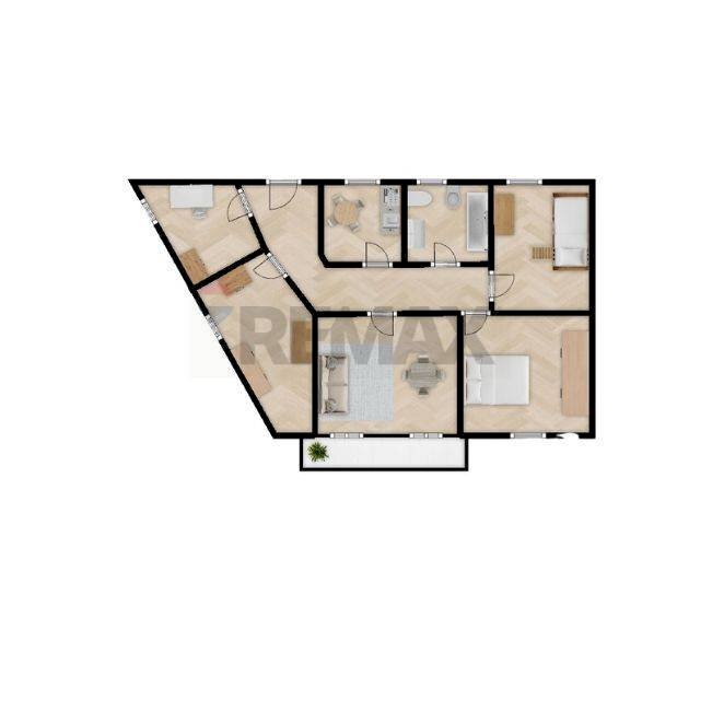 Pianta 2D - Four-room apartment Via Nino Bixio
 
15, Frascati - floor plans 1