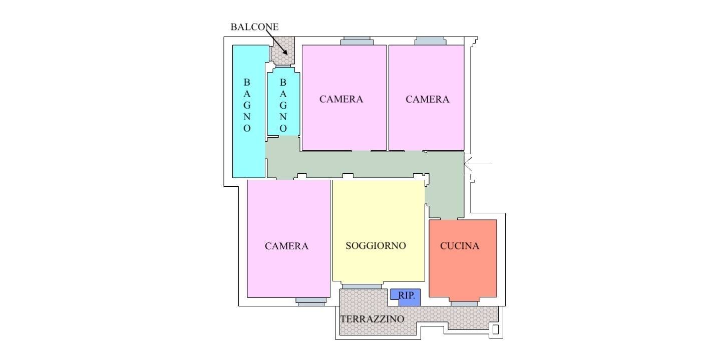 Foto 26 - Quadrilocale Via Sapri
 
39, Milano - planimetria 1