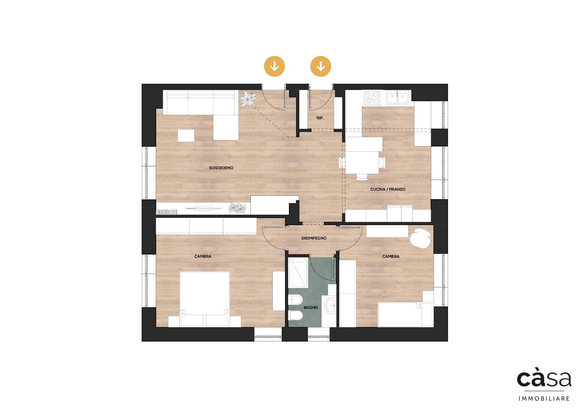 Foto 25 - Trilocale via nino bixio
 
59, Varese - planimetria 1