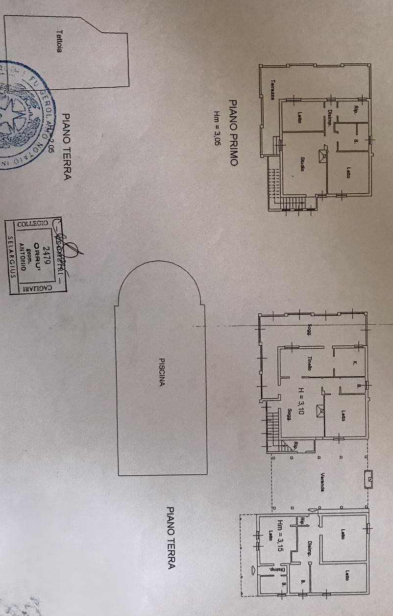 Foto 27 - Villa Quartu Sant'Elena - floor plans 1