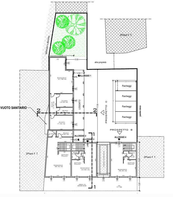 Foto 4 - Building land via eligio porcu, Quartu Sant'Elena - floor plans 1