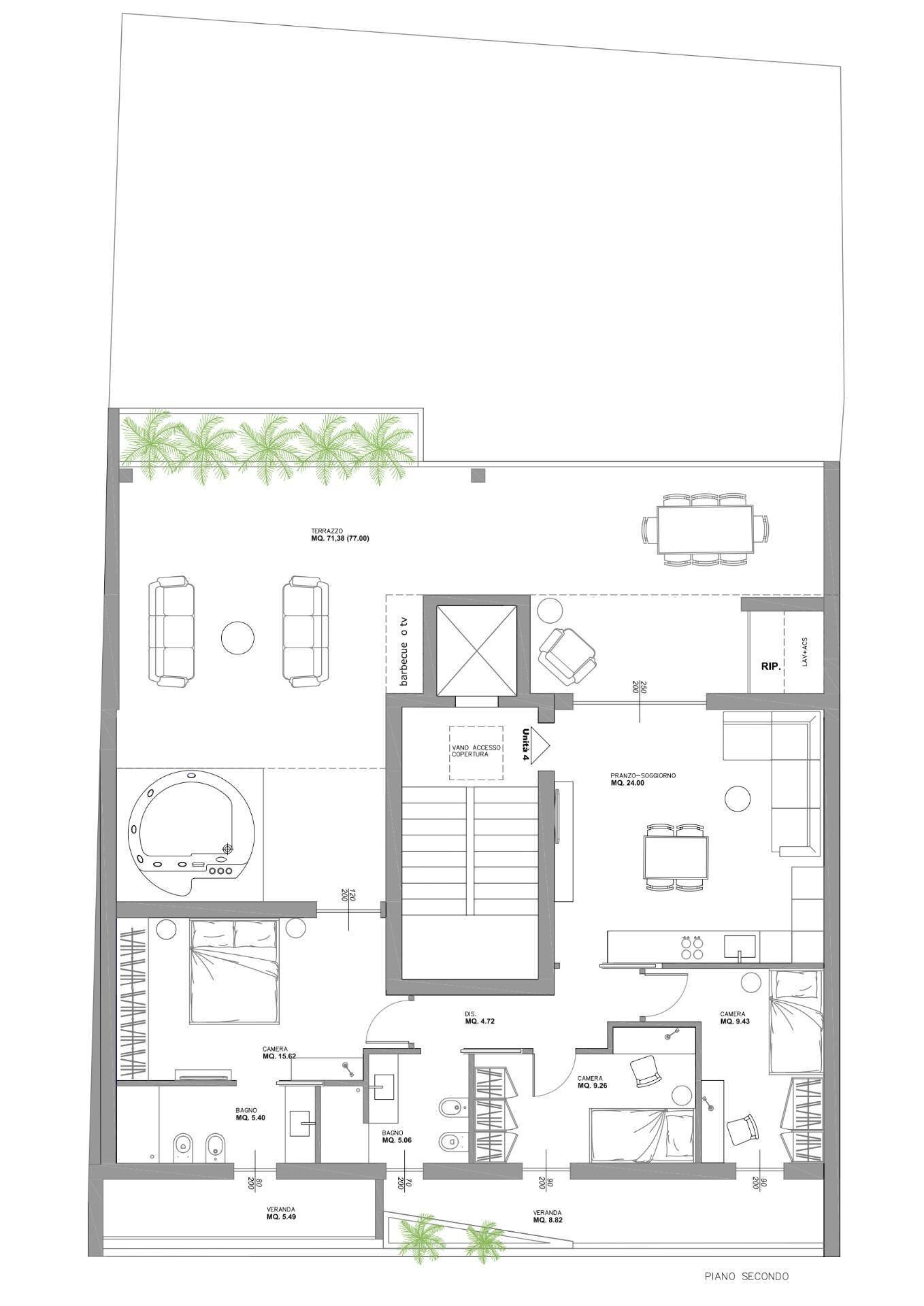 Foto 14 - Four-room apartment via paganini, Quartu Sant'Elena - floor plans 1