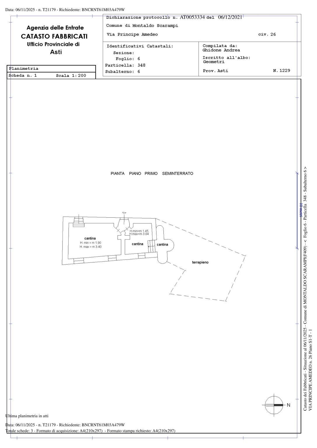 Villa via Principe Amedeo, 26, Montaldo Scarampi - floor plans 1