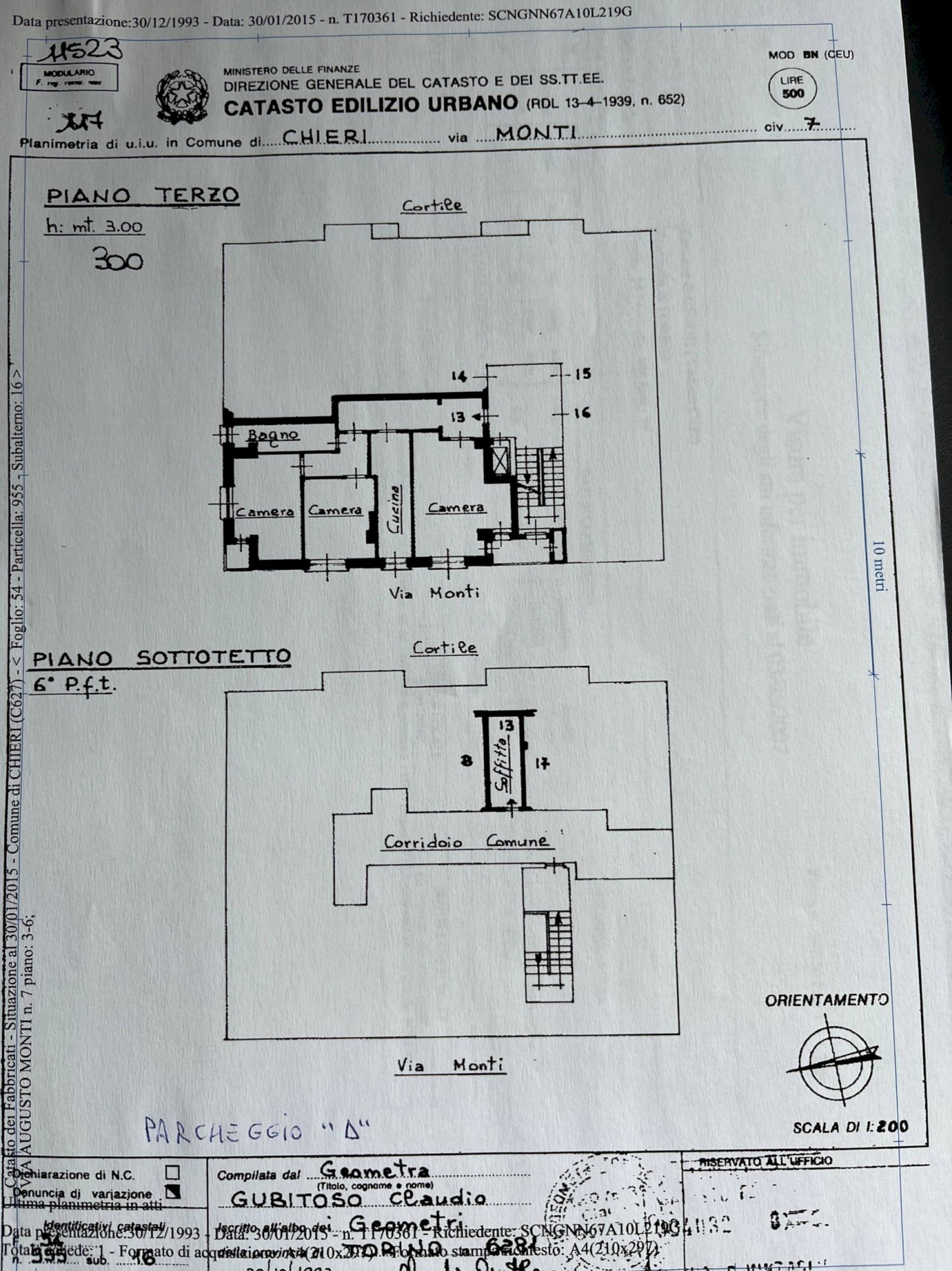Appartamento via Augusto Monti, 7, Chieri - planimetria 1