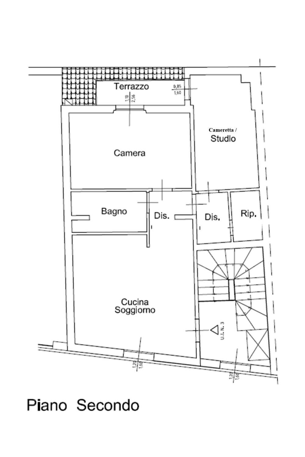 Trilocale piazza Camillo Benso di Cavour, Signa - planimetria 1