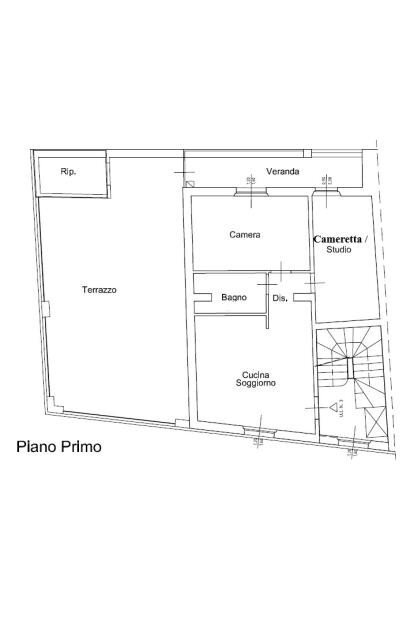 Trilocale piazza Camillo Benso di Cavour, Signa - planimetria 1
