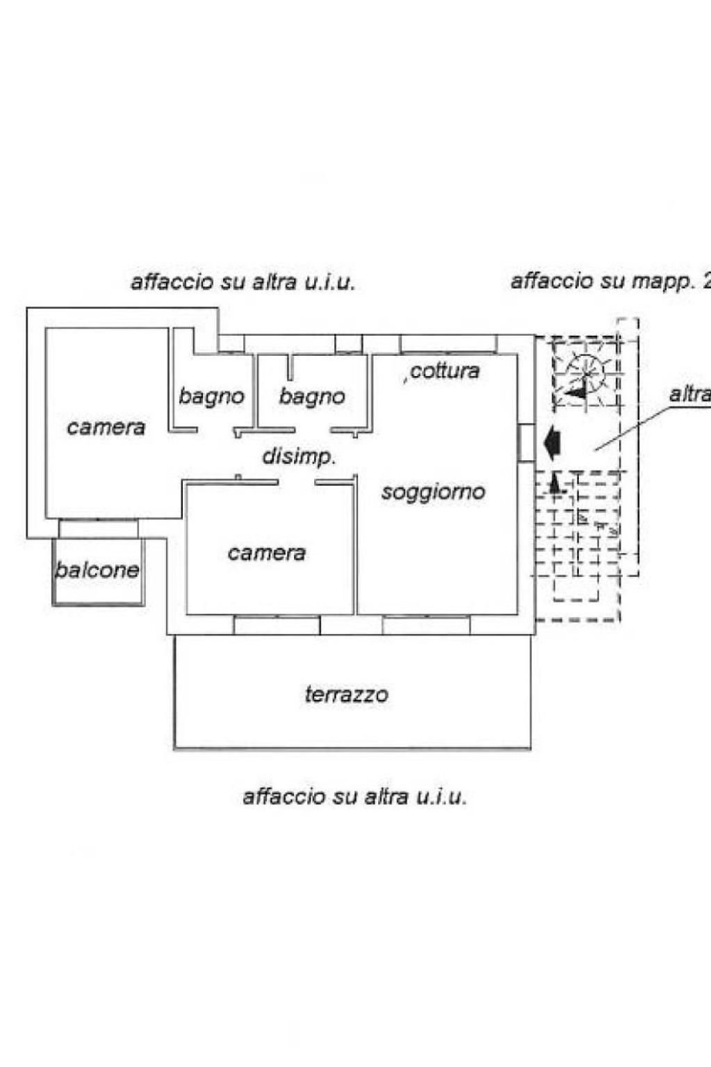 Trilocale via Generale Ardoino, 114, Diano Marina - planimetria 1