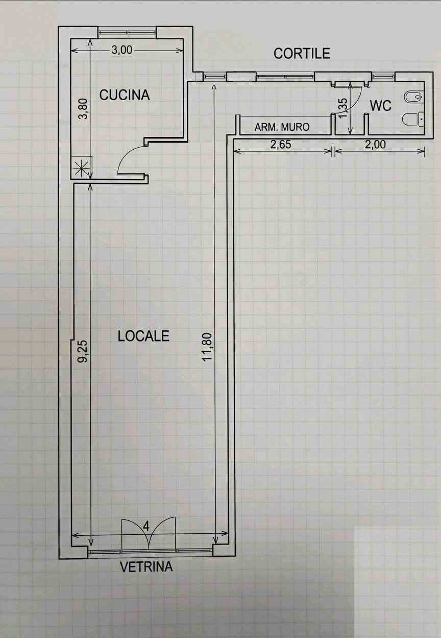 Negozio corso Piave, 6, Alba - planimetria 1