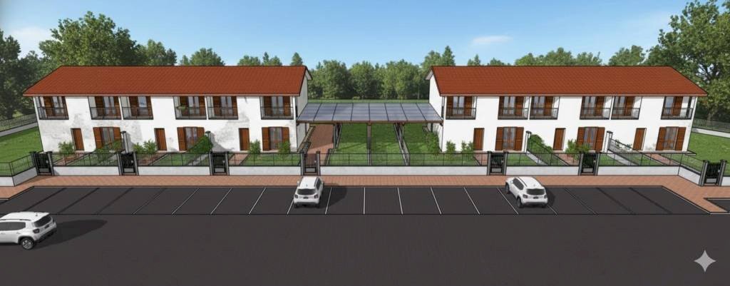 Facciata - Villa a Schiera via Po, La Loggia - foto 1