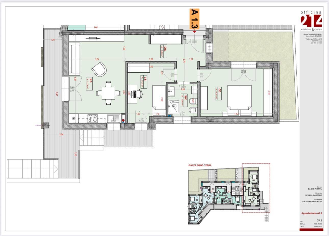 Foto 25 - Trilocale via spinello aretino, Bagno a Ripoli - planimetria 1