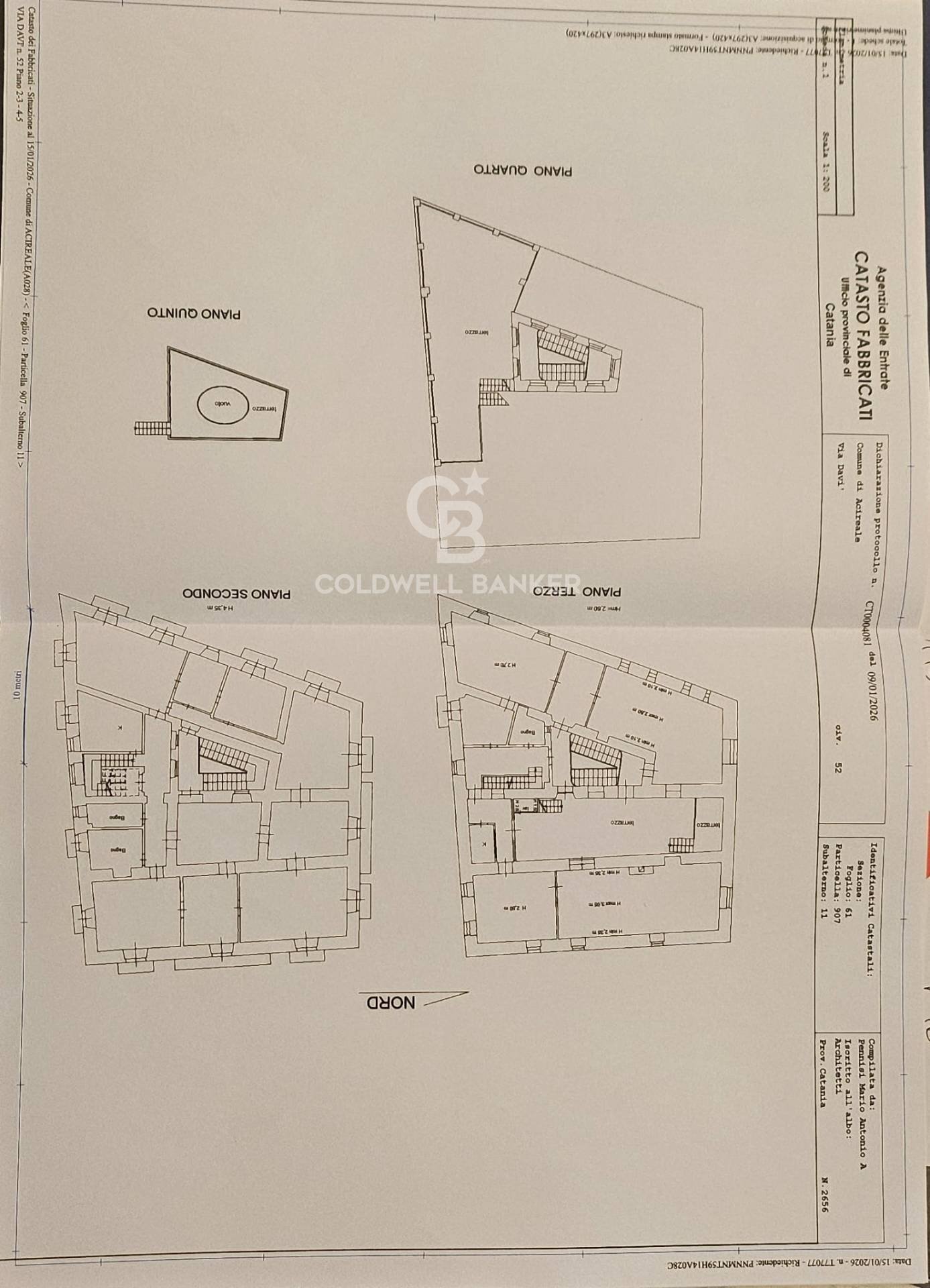 Foto 43 - Appartamento Via Davì
 
52, Acireale - planimetria 1