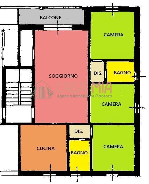 Foto 27 - Quadrilocale via emilia ovest, Rottofreno - planimetria 1