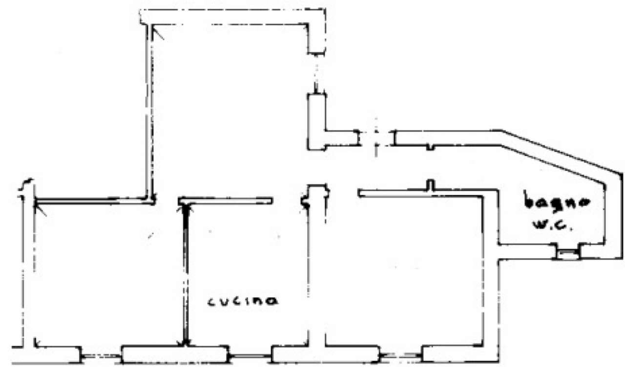 plan mod - Three-room apartment passo Dei Barabini, Genova (neighborhood Bolzaneto) - floor plans 1