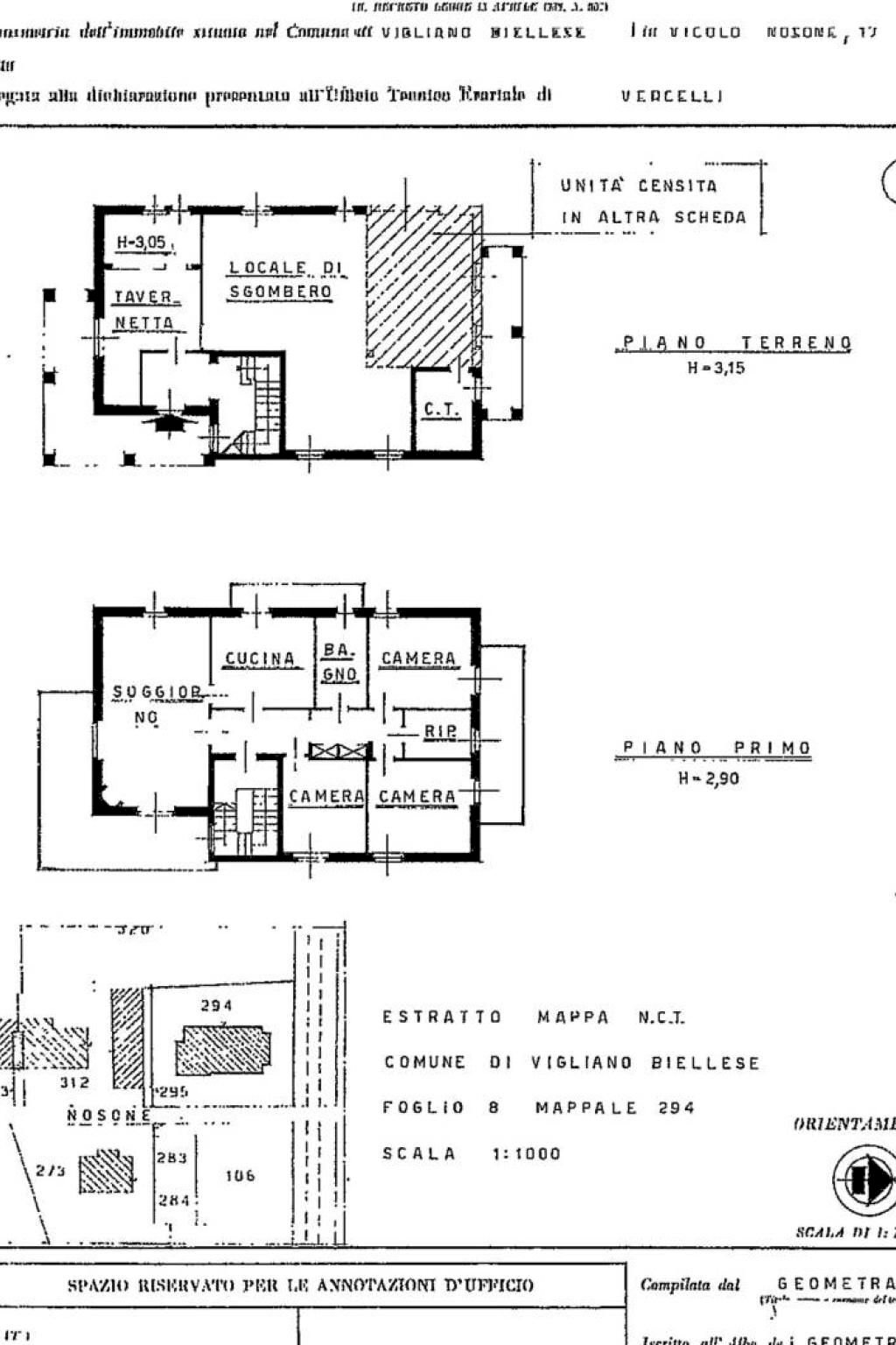 Villa vicolo Nosone, 17, Vigliano Biellese - planimetria 1