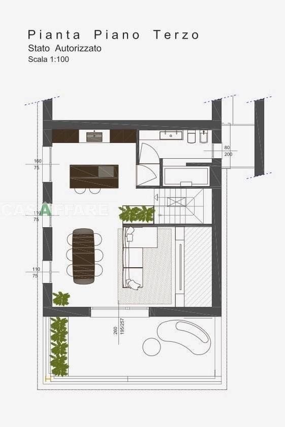 Attic via Pietro Ruggeri da Stabello, Bergamo - floor plans 1