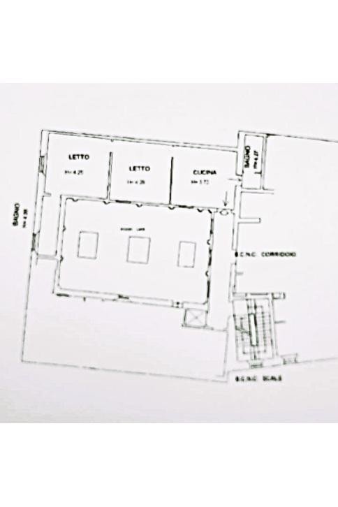 Trilocale via degli Albari, Bologna (zona Centro Storico) - planimetria 1
