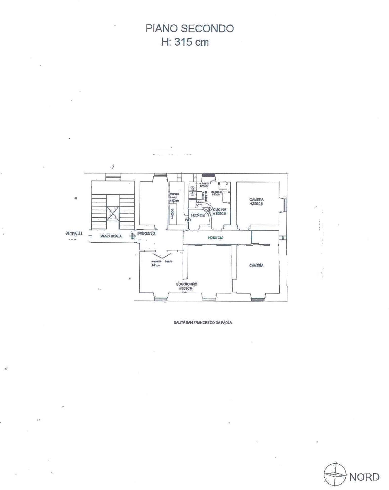 PLANIMETRIA - Appartamento salita San Francesco da Paola, Genova (zona San Teodoro) - planimetria 1