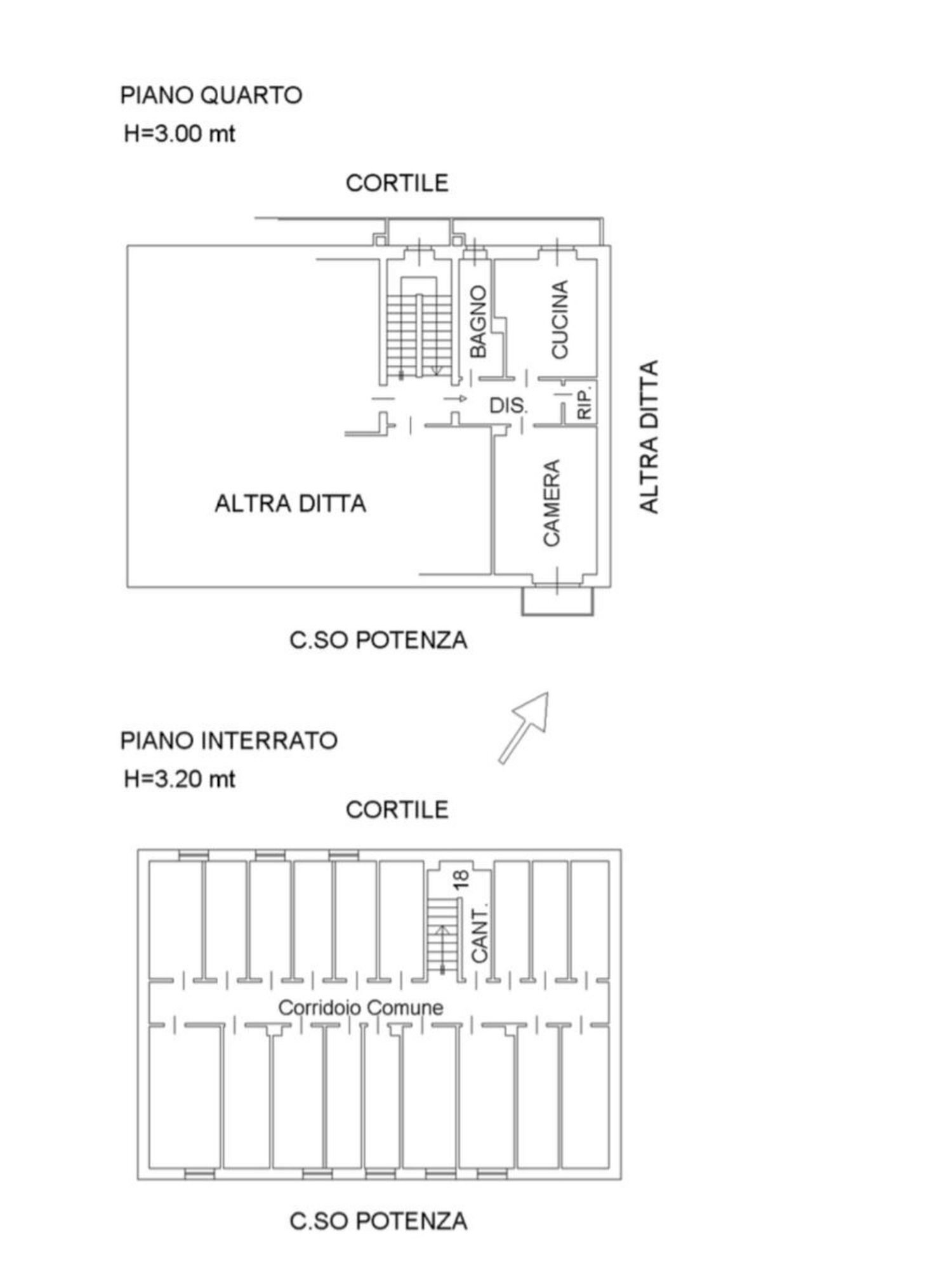 planimetria - Two-room apartment Potenza
 
99, Torino - floor plans 1