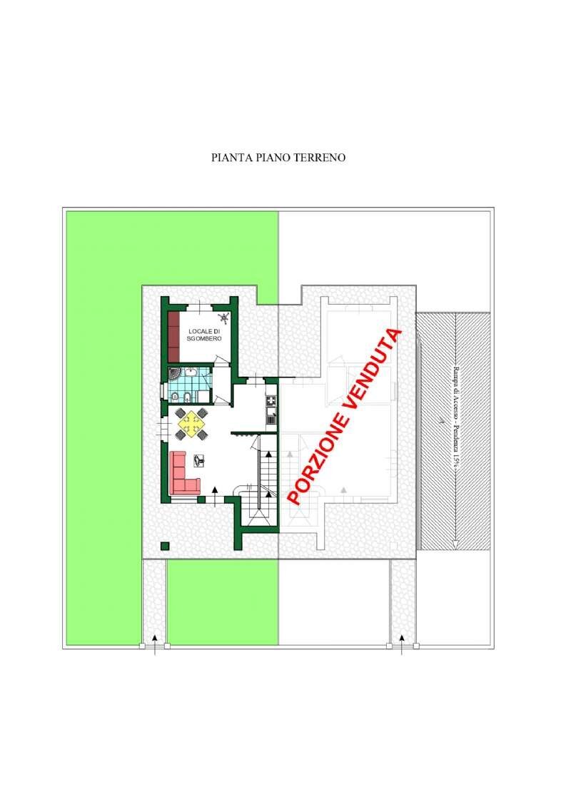 piano terreno_page-0001 - Villa Bifamiliare via Gianavello, 57/12, Luserna San Giovanni - planimetria 1