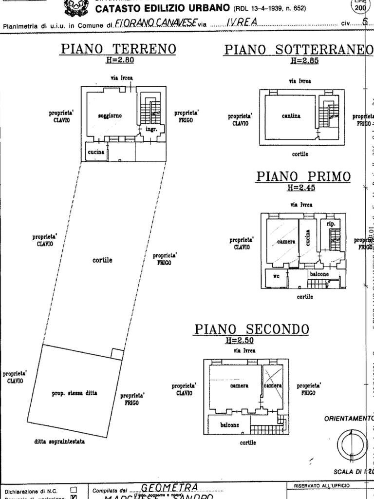 Casa semi indipendente Via Ivrea, Fiorano Canavese - planimetria 1