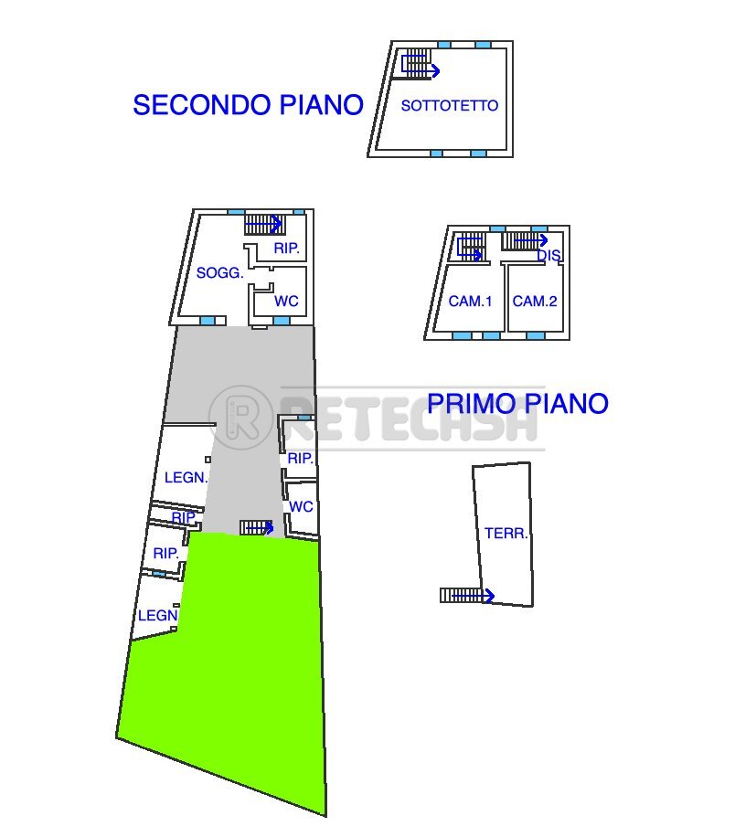 PLANIMETRIA - Terraced Villa Via Giuseppe Mazzini 8, Gonars - floor plans 1