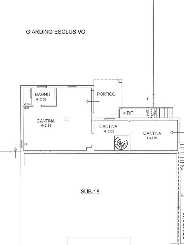 Portion of a house Via Murri, Molinella - floor plans 1