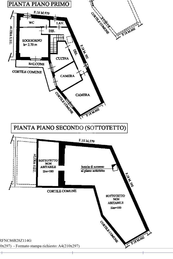 Quadrilocale Via torino, Druento - planimetria 1