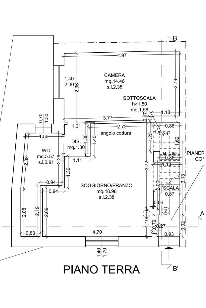Casa indipendente Via Ca' Rastelli, Misano Adriatico - planimetria 1