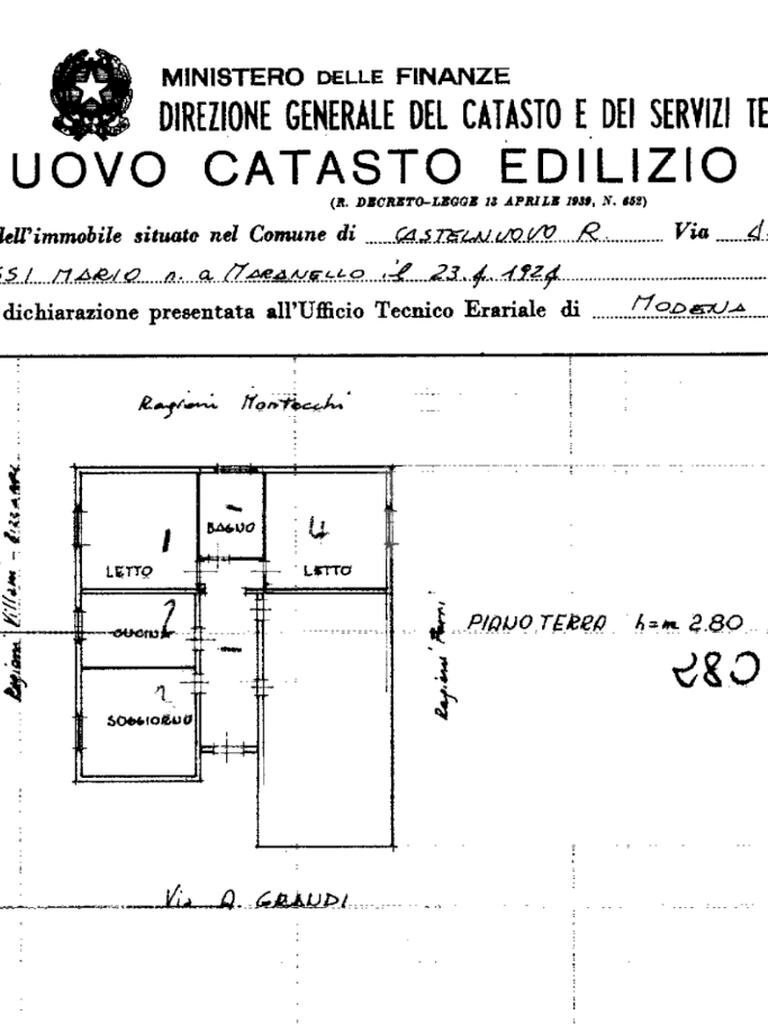Villa Via A. Grandi, Castelnuovo Rangone - floor plans 1