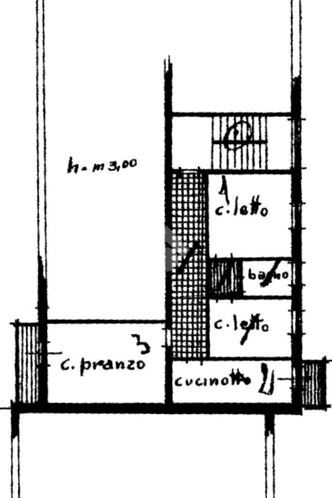 Three-room apartment Via Castiglione, Castelfranco Emilia - floor plans 1