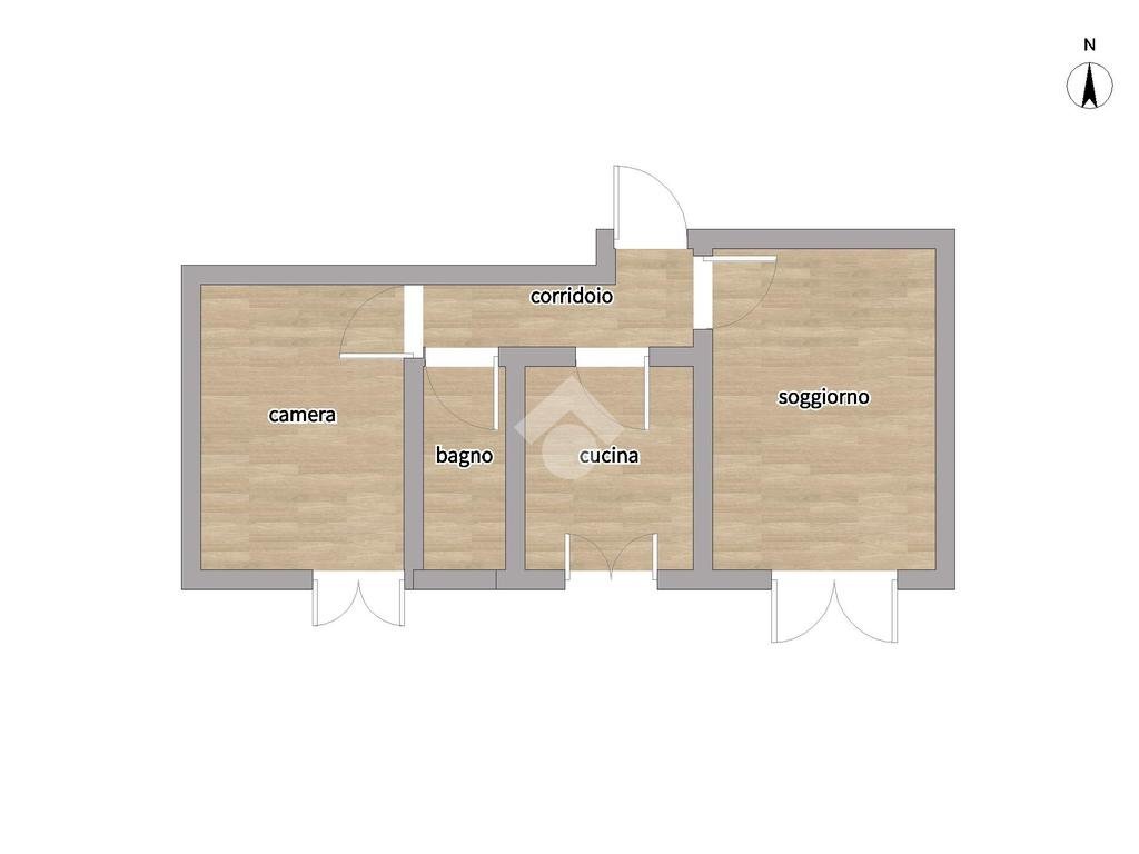 Bilocale Via Privata Belgirate, Milano (zona Maggiolina) - planimetria 1