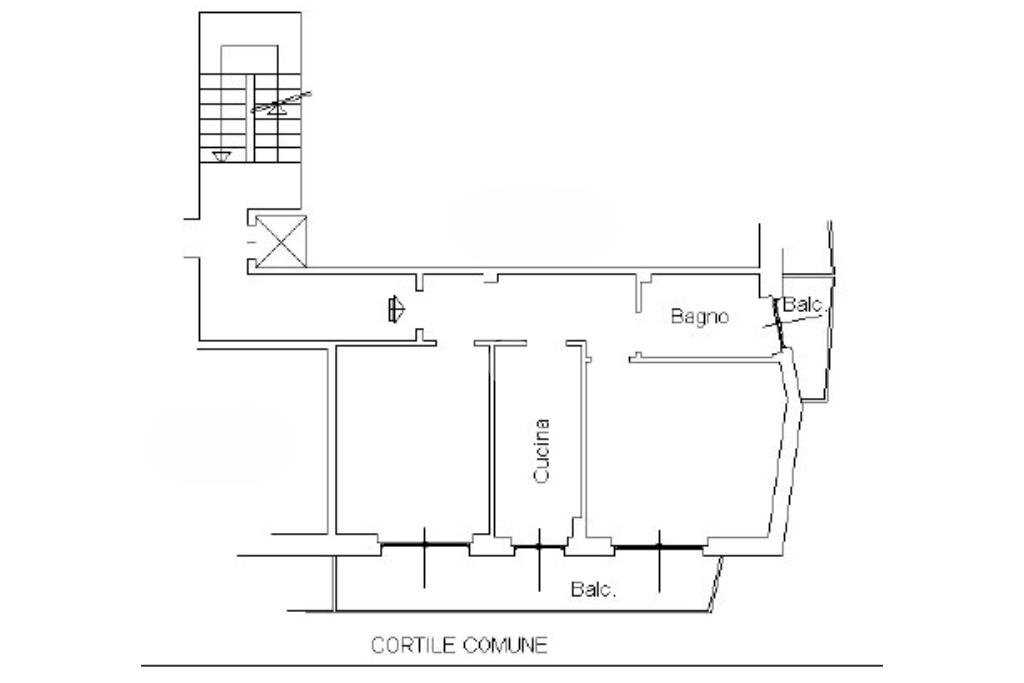Bilocale Viale Faenza, Milano (zona Barona) - planimetria 1