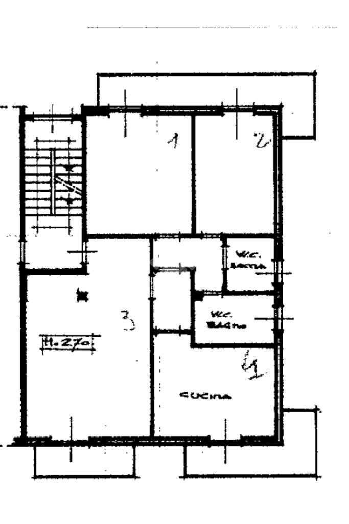 Three-room apartment Via Beccaria, Novara - floor plans 1