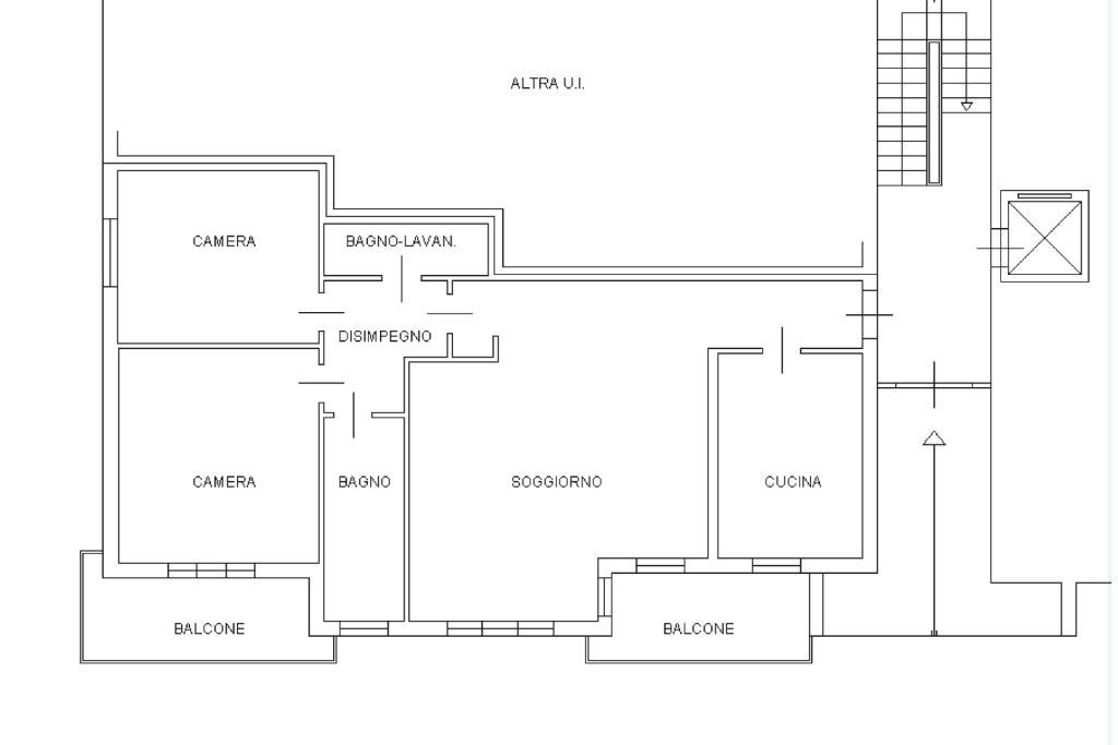 Three-room apartment Via Cimarosa, Parma (neighborhood San Lazzaro) - floor plans 1