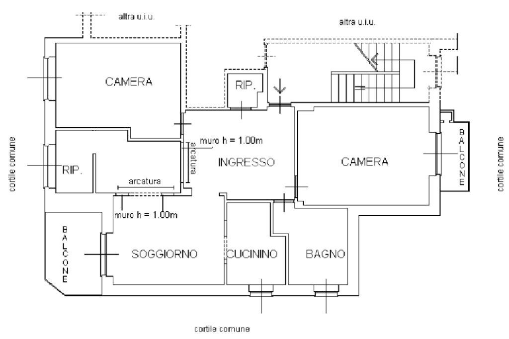 Four-room apartment Via Giuseppe Berardi, Brandizzo - floor plans 1