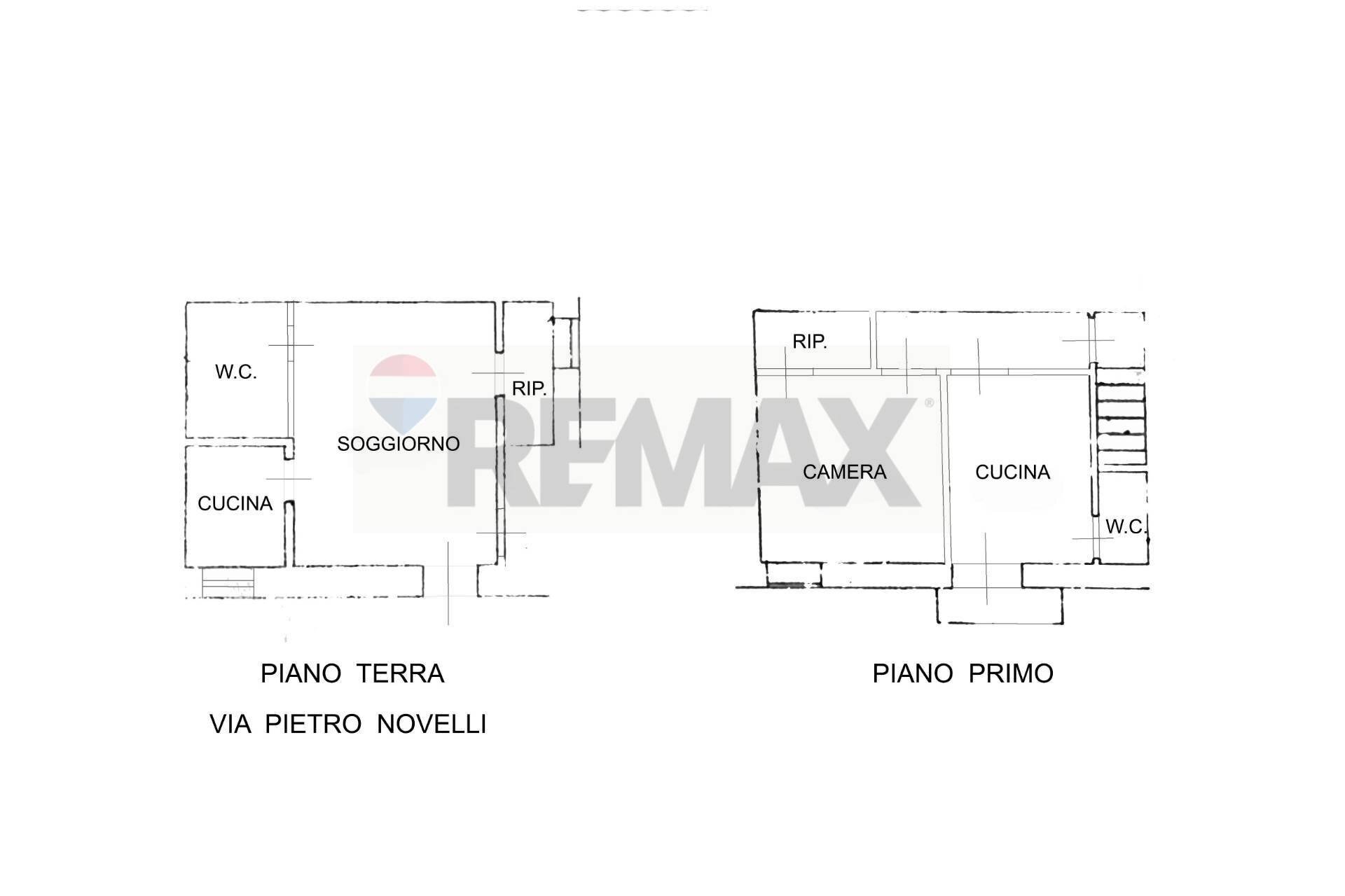 Pianta 2D - Three-room apartment via Pietro Novelli
 
210, Monreale - floor plans 1