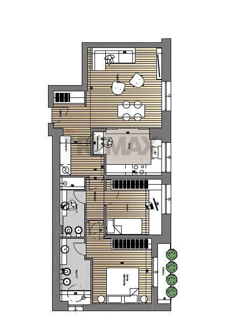 Pianta 2D - Three-room apartment VIA CESARE BATTISTI
 
35, San Donato Milanese - floor plans 1